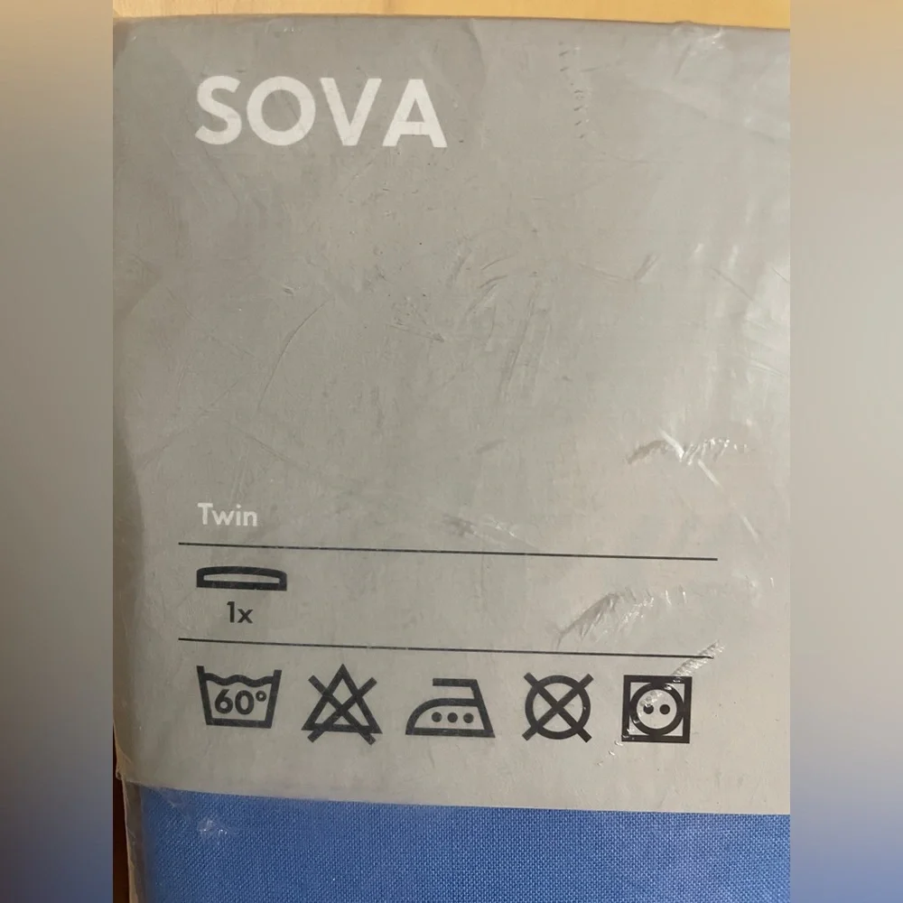 New IKEA SOVA Twin Fitted Sheet Blue Twin size BTS
